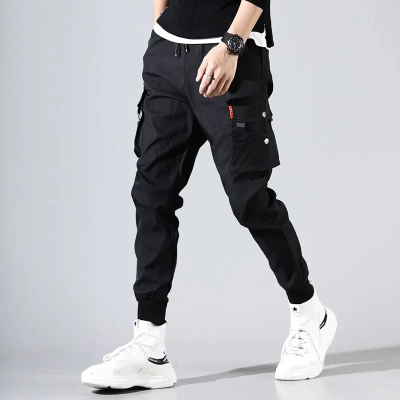 Erkekler pantolon koşu pantolonları rahat kargo pantolon ilkbahar ve sonbahar boy Joggers Y2k pantolon erkekler için spor erkek giyim 5XL