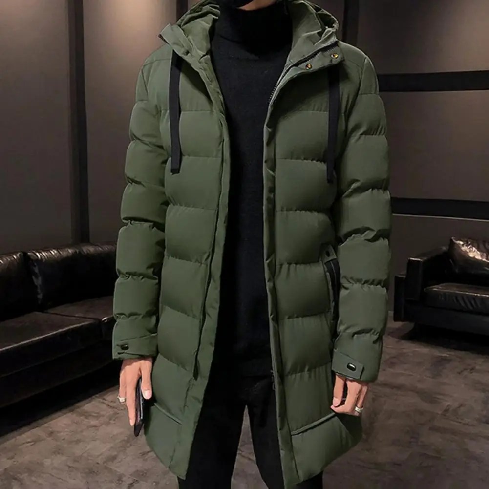 Erkekler uzun aşağı ceketler kış mont Chaquetas kapşonlu Casual kış Parkas yüksek kalite erkek ceket pamuk yastıklı Parkas mont