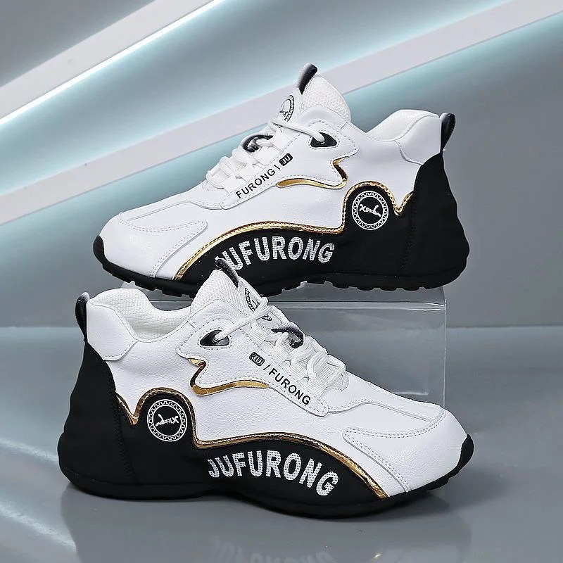 Erkekler yeni lüks Sneakers spor ayakkabı erkekler gündelik ayakkabı tıknaz Sneakers çiftler yeni tasarımcı yumuşak-soled deri koşu ayakkabıları