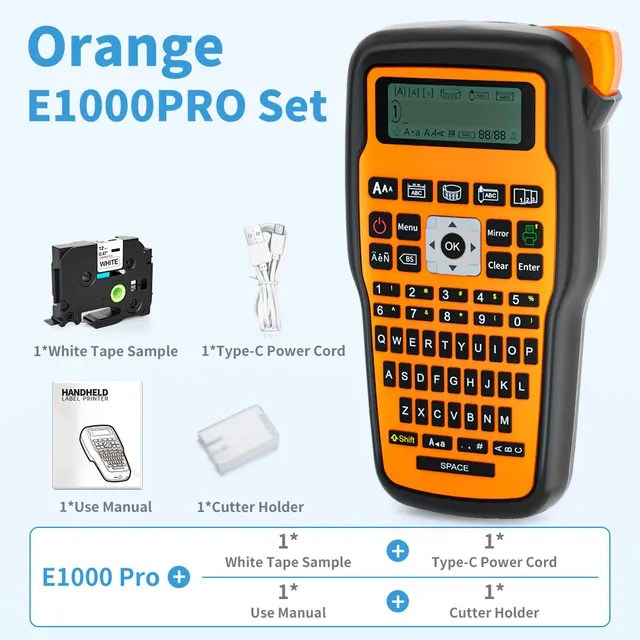 Etiket makinesi yazıcı E1000PRO etiket makinesi etiket bant 231 siyah beyaz üzerinde uyumlu Brother p-touch şerit TZe231 TZe221 211 - Görsel 11