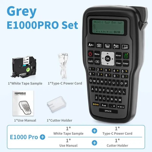 Etiket makinesi yazıcı E1000PRO etiket makinesi etiket bant 231 siyah beyaz üzerinde uyumlu Brother p-touch şerit TZe231 TZe221 211 - Görsel 13