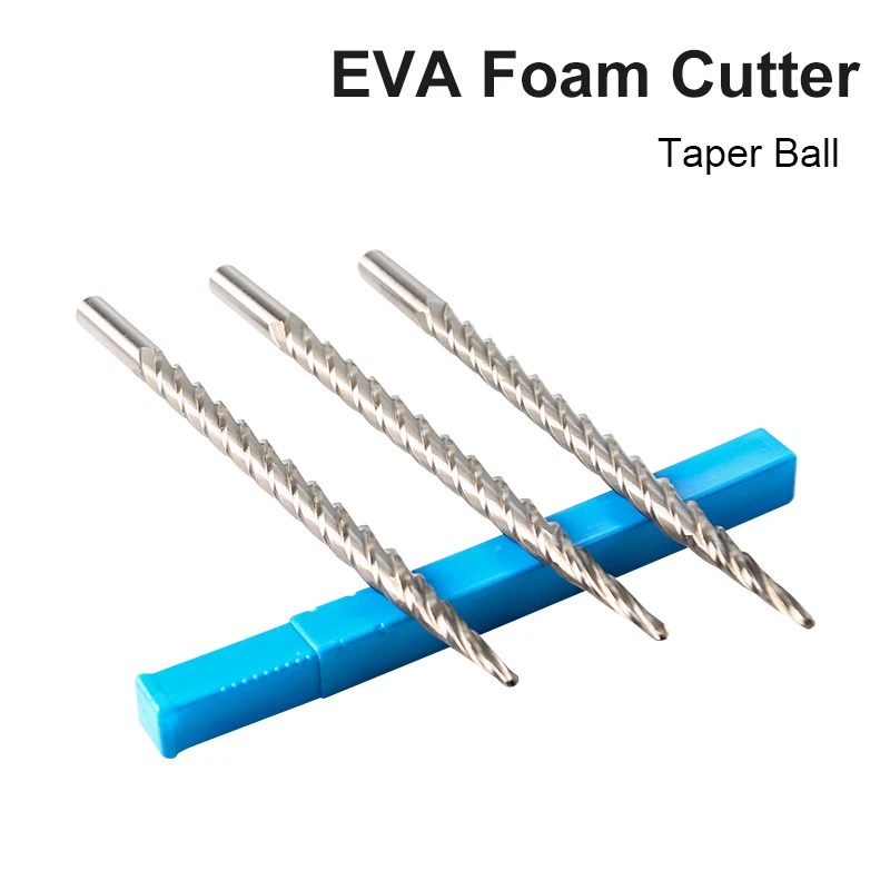 Eva köpük freze kesicisi Eps konik yuvarlak gravür Bit 12 16 20mm End Mill CNC freze için köpük 3d Router gravür bıçak