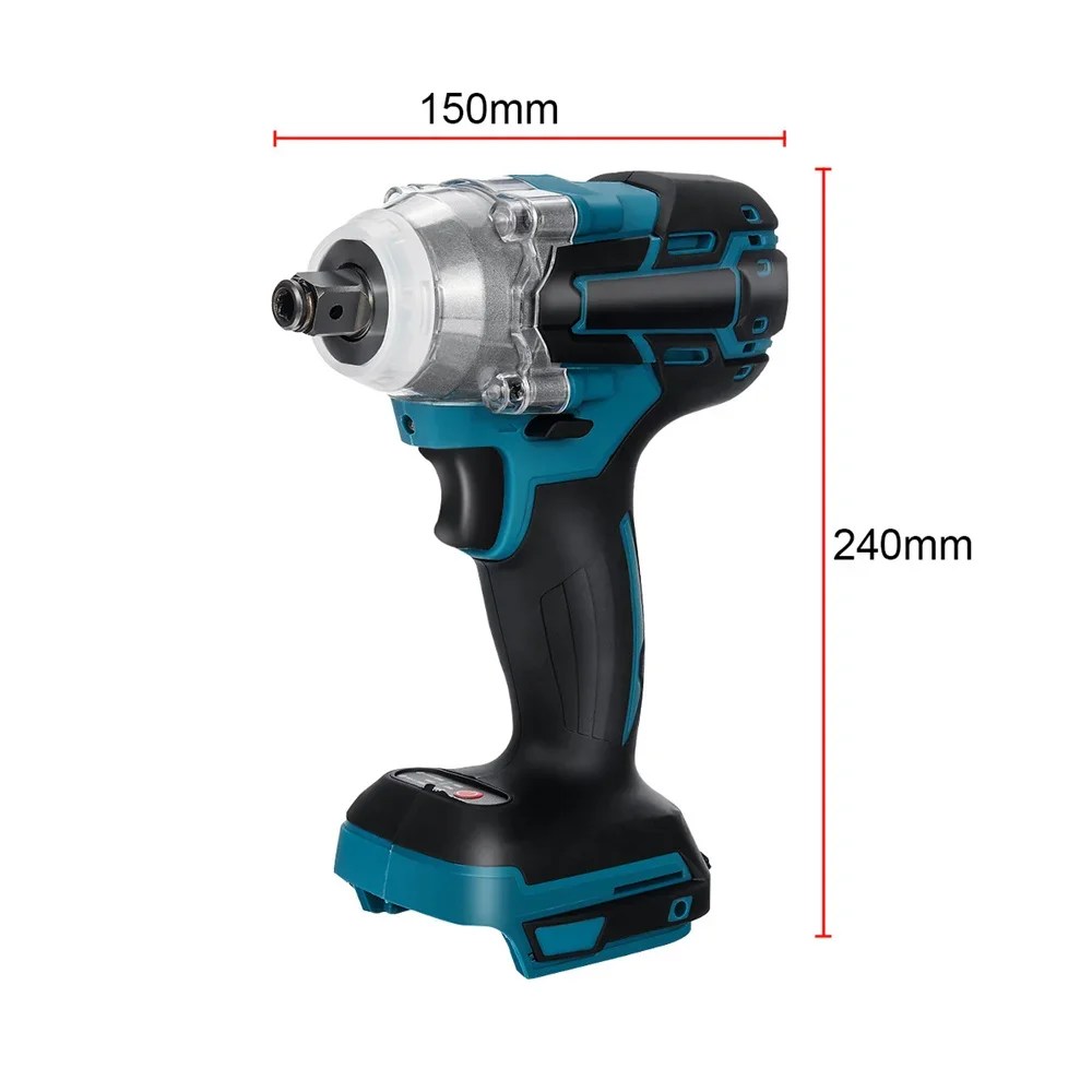 Fırçasız akülü elektrikli darbeli anahtar şarj edilebilir darbe anahtarı 18V Makita pil adapte kademesiz hız değişimi anahtarı - Görsel 5