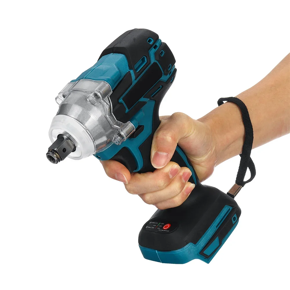 Fırçasız akülü elektrikli darbeli anahtar şarj edilebilir darbe anahtarı 18V Makita pil adapte kademesiz hız değişimi anahtarı