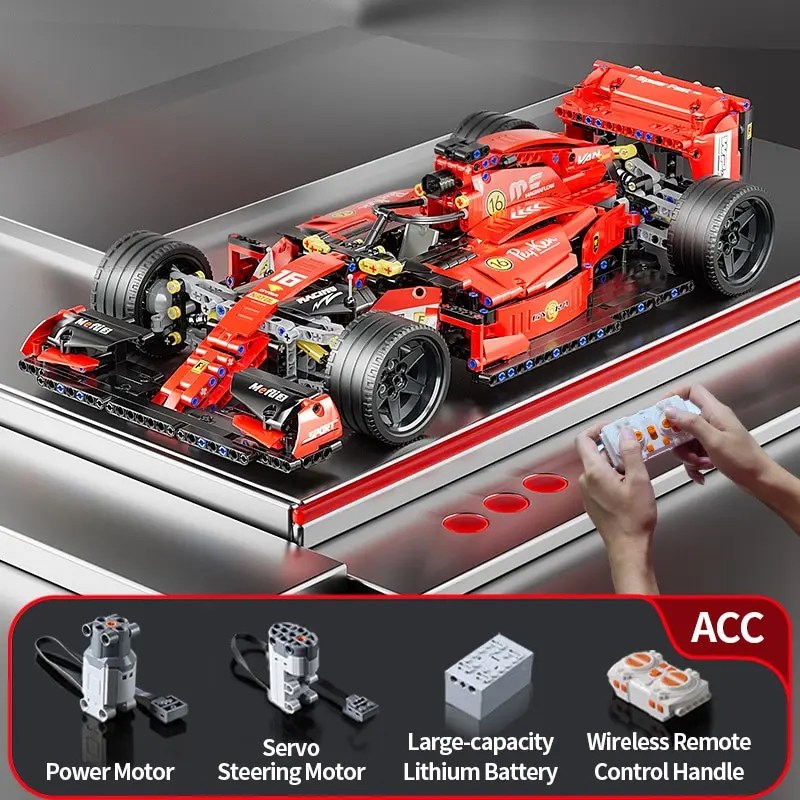 F1 RC yarış arabaları 1163 adet yapı setleri MOC uzaktan kumanda yapı taşları serin koleksiyon Model araba kitleri yapı oyuncaklar