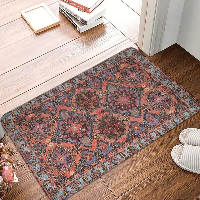 Fas etnik dekoratif banyo paspasları yumuşak mutfak paspasları ev oturma odası halı giriş kapısı paspaslar küçük kilim - Görsel 9