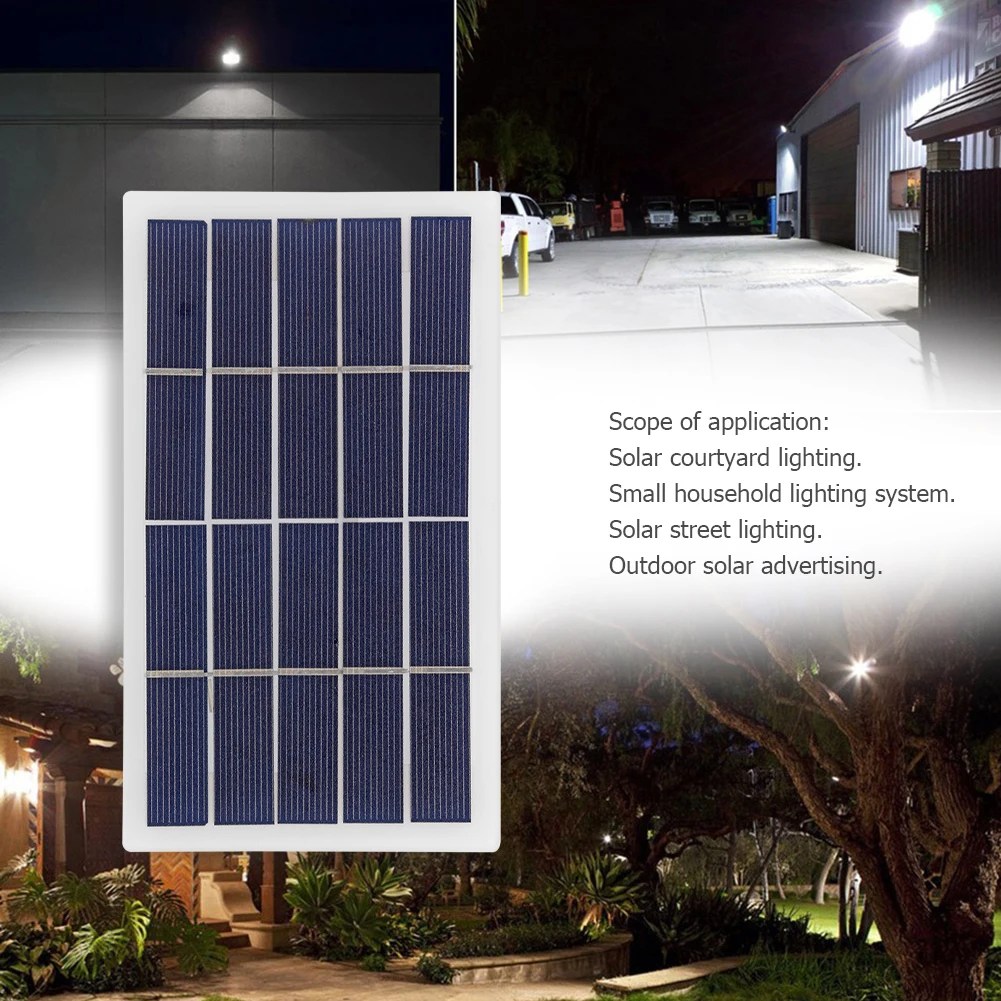 GÜNEŞ PANELI V pil için timsah klipleri ile 2W 5V 3.7-Polycrystalline silikon DIY şarj cihazı - Görsel 3