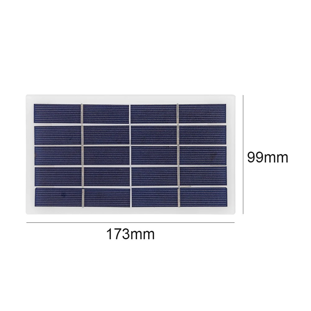 GÜNEŞ PANELI V pil için timsah klipleri ile 2W 5V 3.7-Polycrystalline silikon DIY şarj cihazı - Görsel 6
