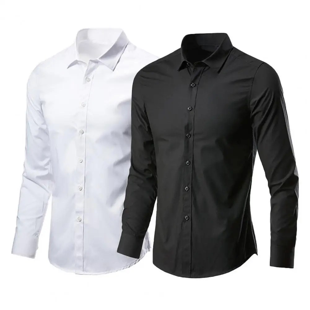 Gömlek düğmesi Slim Fit elbise-up Casual yaka erkekler bahar gömlek erkekler bahar gömlek iş için