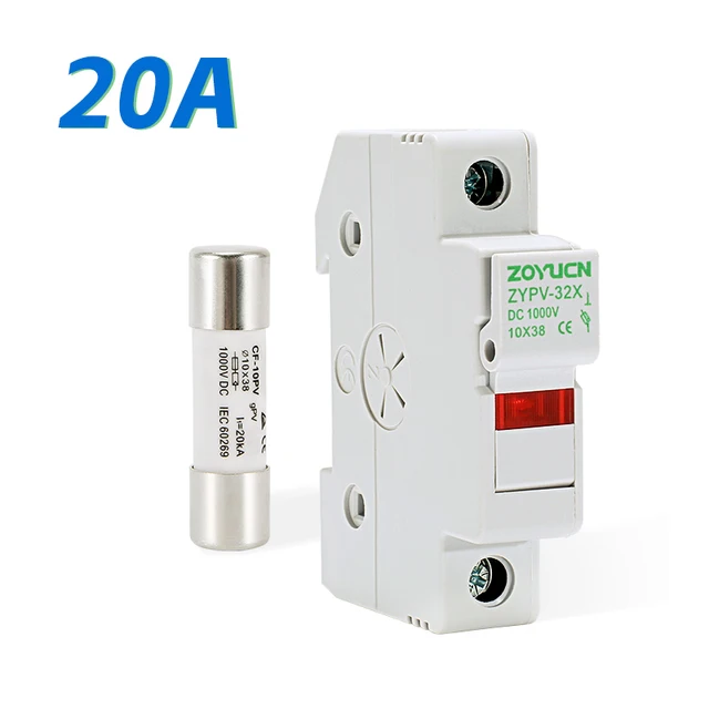 Güneş PV sigorta tutucu DC 1000V PV sigortalar 10A/15A/30A yüksek gerilim güneş sistemi için koruma değil bir set