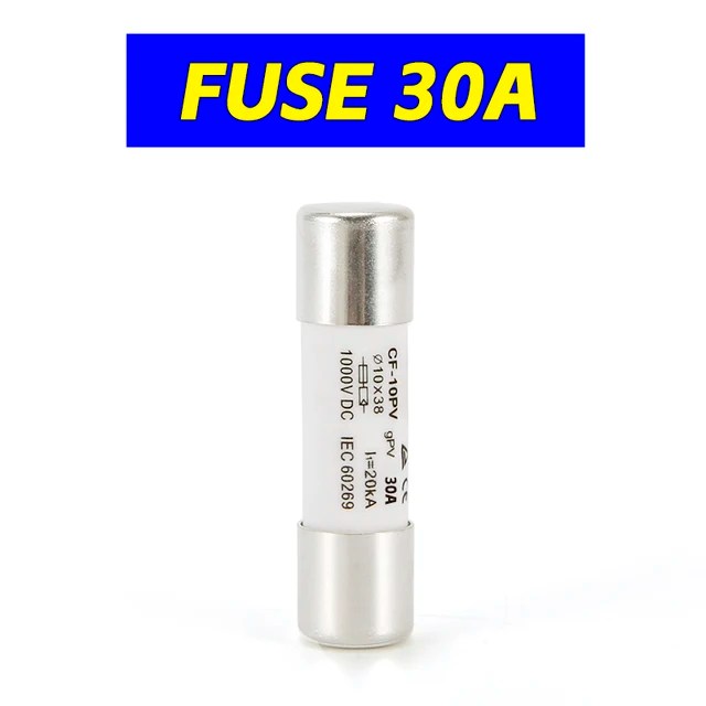Güneş PV sigorta tutucu DC 1000V PV sigortalar 10A/15A/30A yüksek gerilim güneş sistemi için koruma değil bir set - Görsel 7