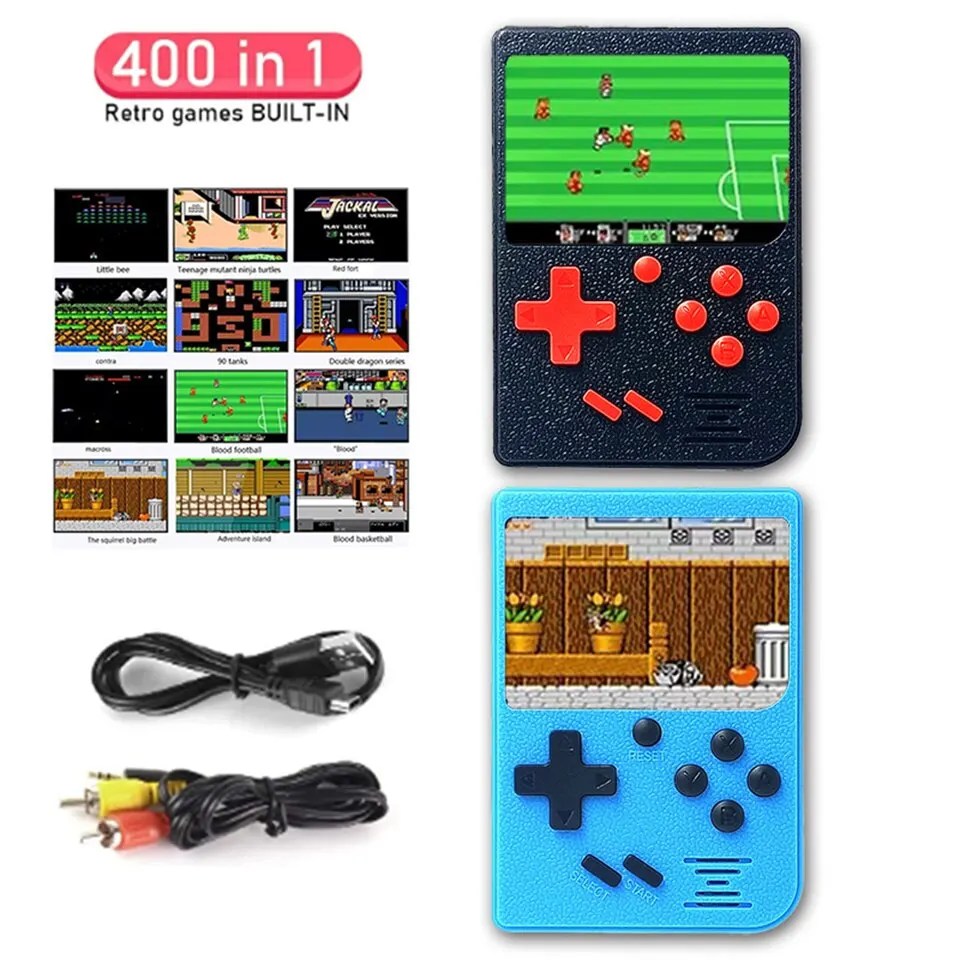GAMINJA GC27 taşınabilir Mini el Video konsolu 2.4 inç TFT renkli ekran çocuklar oyun oyuncu AV çıkışı dahili 400 Retro oyunları