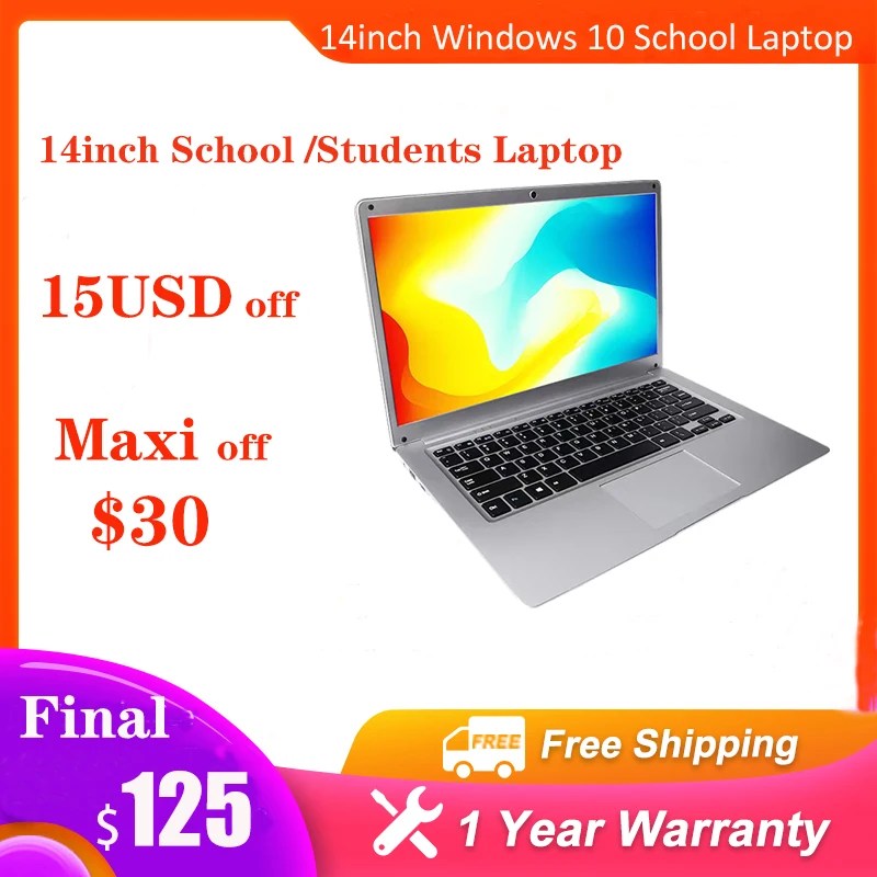 GMOLO 2022 14 inche ucuz okul Windows 10 dizüstü 6GB RAM 192GB 320GB SSD satış dizüstü oyun dizüstü bilgisayarlar WiFi Bluetooth