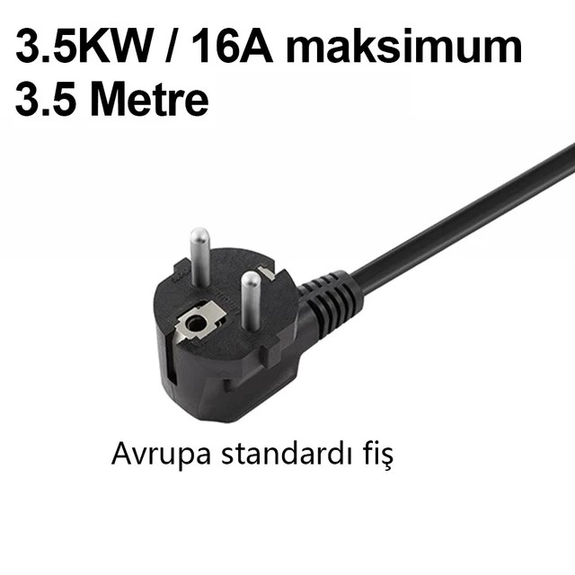 Geme hazır!TAYSLA Evoşarj Voltigo Elektrikli Araç Taşınabilir Şarj İstasyonu Ev Prizi Tip 2, 3.5KW/7KW - Görsel 9