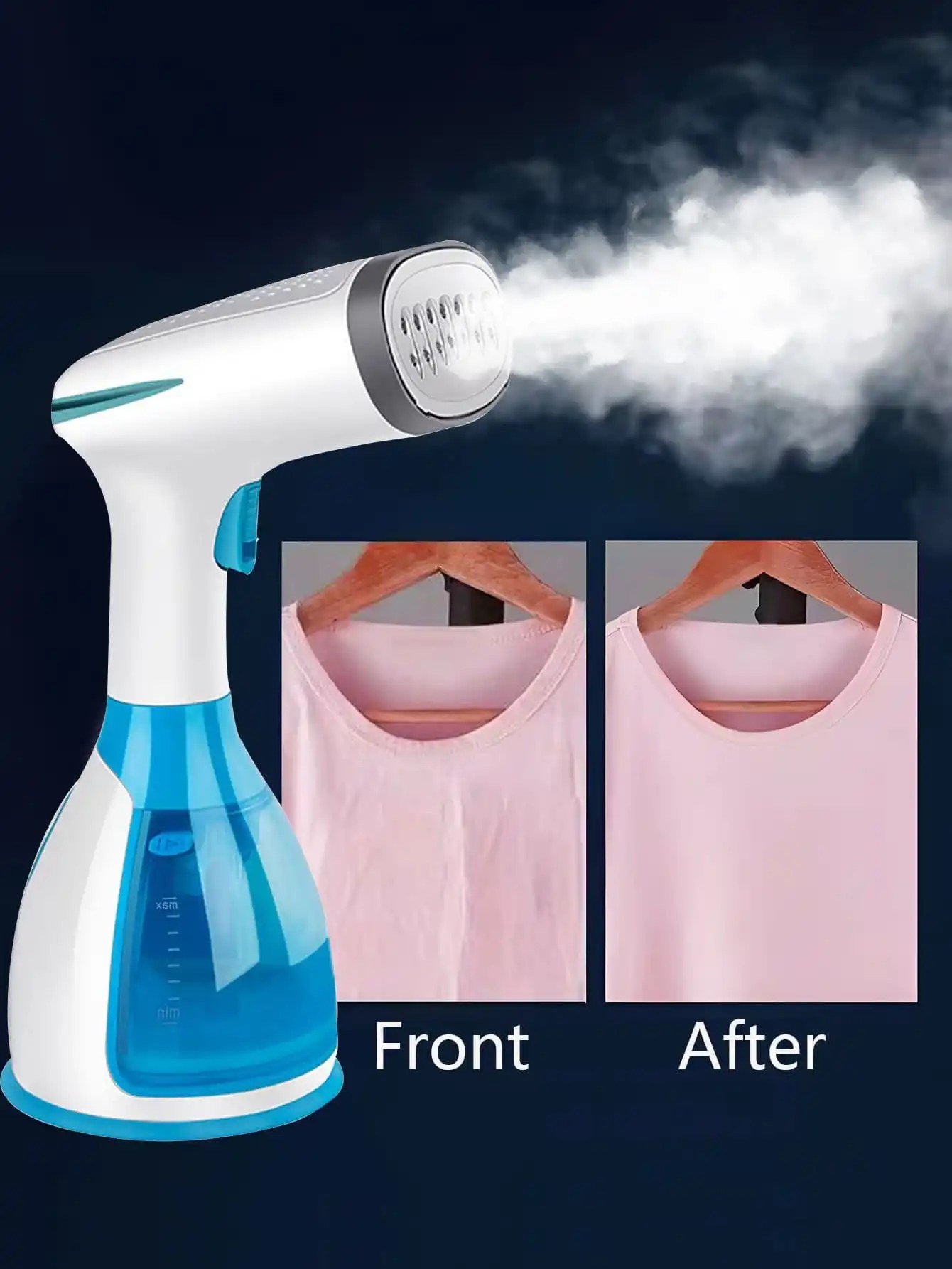 Giysi için vapur demir portatif giysi buharlayıcısı 1500W Mini taşınabilir seyahat ev kumaş kırışıklık giderici 15s hızlı ısınma