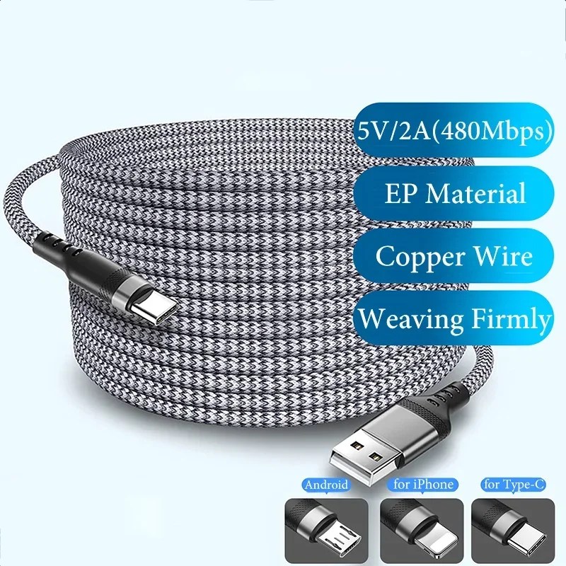 Hızlı şarj veri kablosu USB A USB C(IOS Android) 5V/2A 480Mbps için Huawei Iphone Samsung VIVO Xiaomi OPPO artı Android tipi C