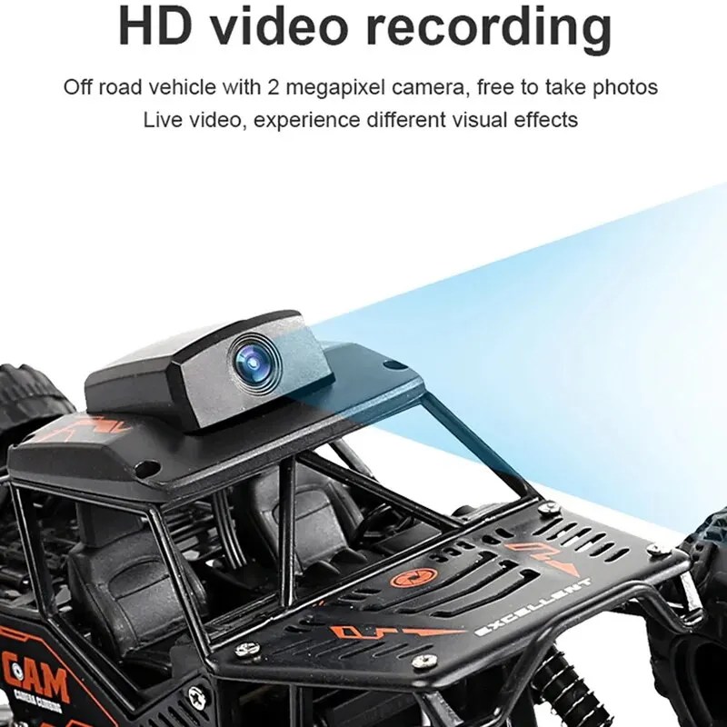 HD 720P WIFI FPV kamera ile Rc araba Off-Road uzaktan kumanda dublör araba 1:18 2.4G SUV radyo kontrol tırmanma oyuncaklar çocuklar için - Görsel 4