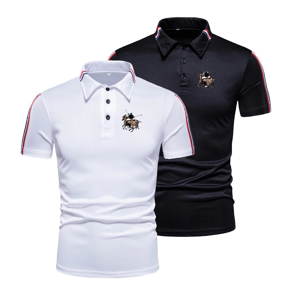 HDDHDHH marka erkekler için üst Polo gömlekler baskı Golf logosu Tees yeni yaz iş günlük kıyafetler