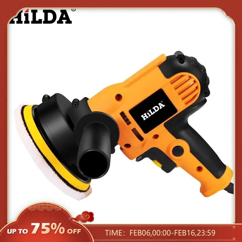 HILDA elektrikli araba parlatıcı makinesi otomatik parlatma makinesi ayarlanabilir hız zımpara ağda araçları araba aksesuarları Powewr araçları