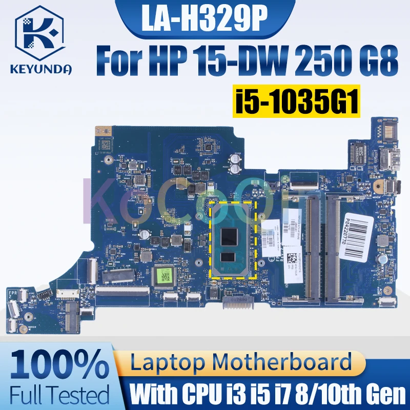 HP 15-DW LA-H329P G8 dizüstü anakart için 250 i3 i5 i7 8/10th Gen L86465-601 L86470-601 Laptop anakart tam test