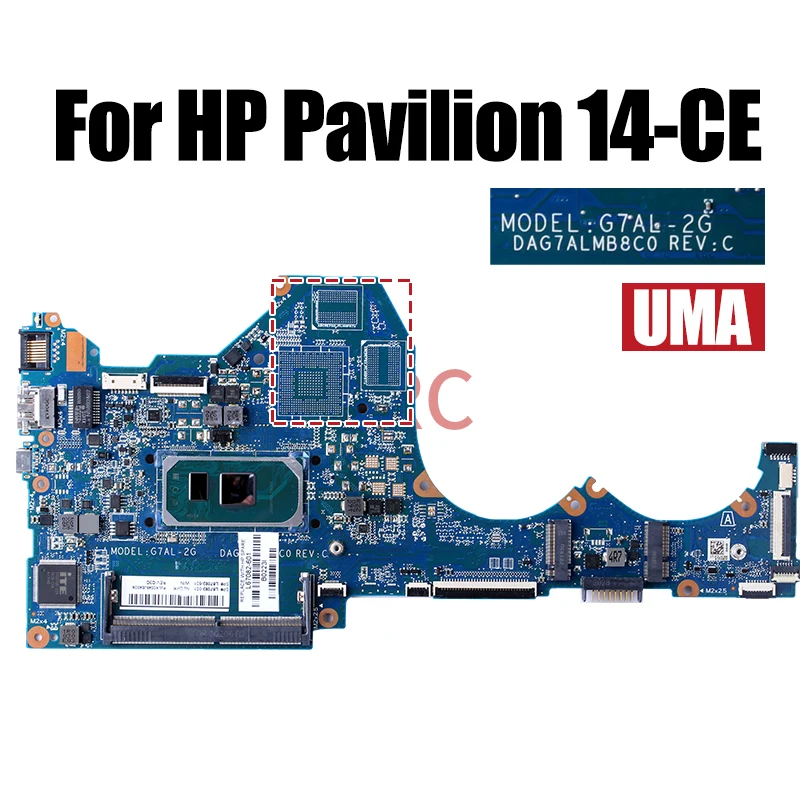 HP Pavilion 14-CE için DAG7ALMB8C0 Laptop anakart i3 i5 10th Gen 940MX 2G L67077-601 L67082-601 L67082-601 dizüstü anakart