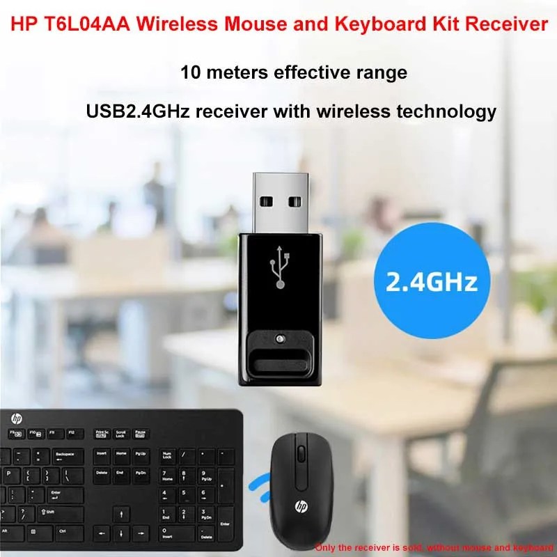 HP T6L04AA kablosuz SK2064 klavye SM-2064 fare seti adaptörü dizüstü bilgisayar masaüstü bilgisayar iş ofis lazer fare USB alıcı