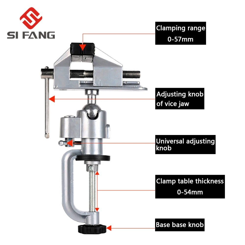 3 Stil 360 Derece Dönen Masa Mengene Çok Fonksiyonlu Alüminyum Alaşımlı Döner tezgah mengenesi Kelepçe Elektrikli Matkap vb - AliExpress