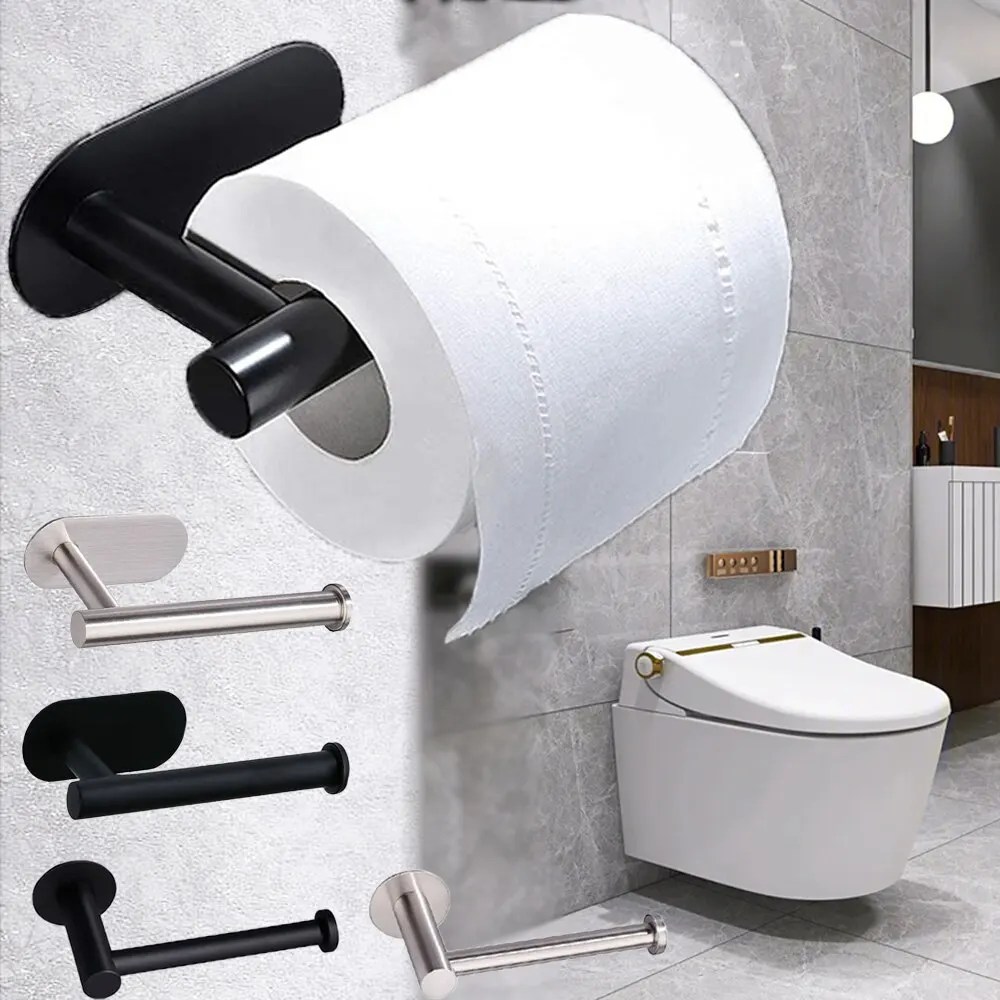 Hiçbir sondaj rulo kağıt havlu tutucu banyo rulo doku havlu dispenseri askı paslanmaz çelik peçete depolama mutfak aksesuarları