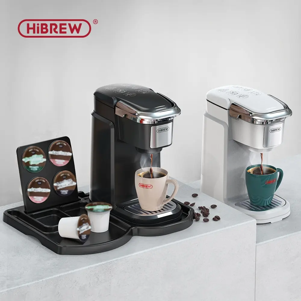 HiBREW filtre kahve makinesi Brewer k-fincan kapsül ve öğütülmüş kahve için, çay makinesi sıcak su pınarı tek hizmet kahve makinesi