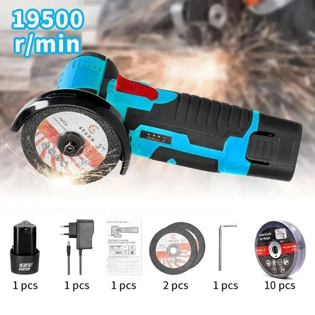 HiLDA 12V/3 inç lityum elektrik açı öğütücü Mini küçük ev el kesme makinesi parlatma makinesi