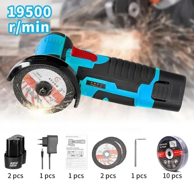 HiLDA 12V/3 inç lityum elektrik açı öğütücü Mini küçük ev el kesme makinesi parlatma makinesi - Görsel 8