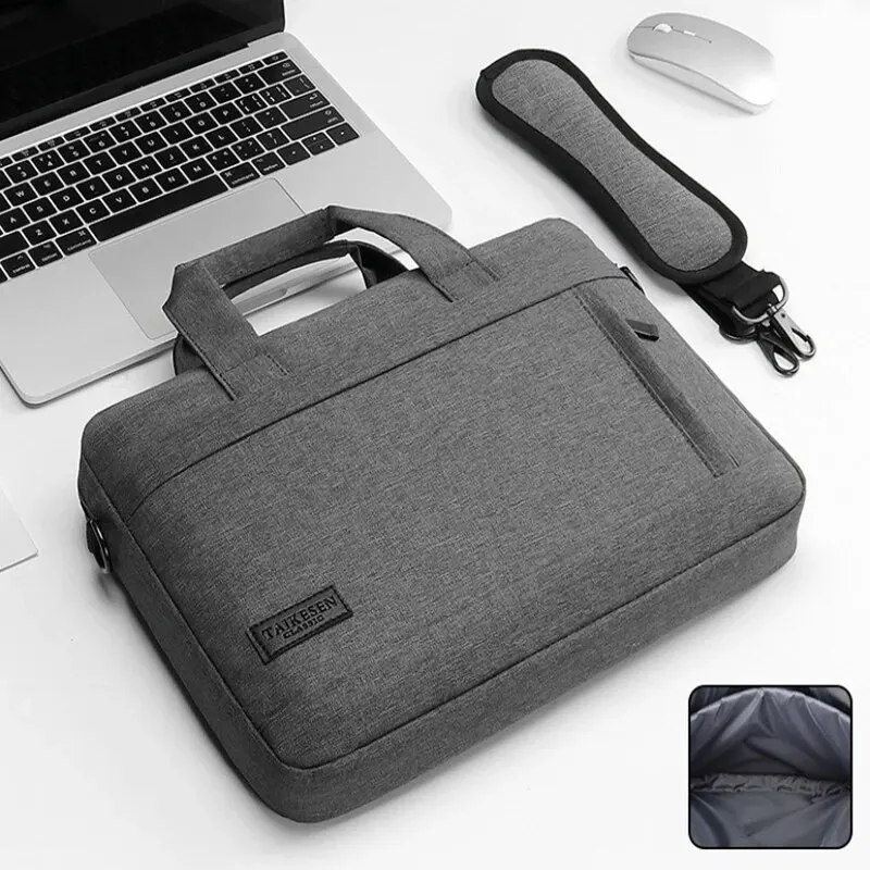 Iş Laptop çantası durumda omuz Tote çanta Notebook çantası evrak için 13 15 17 inç Macbook Air Pro HP Huawei Asus Dell