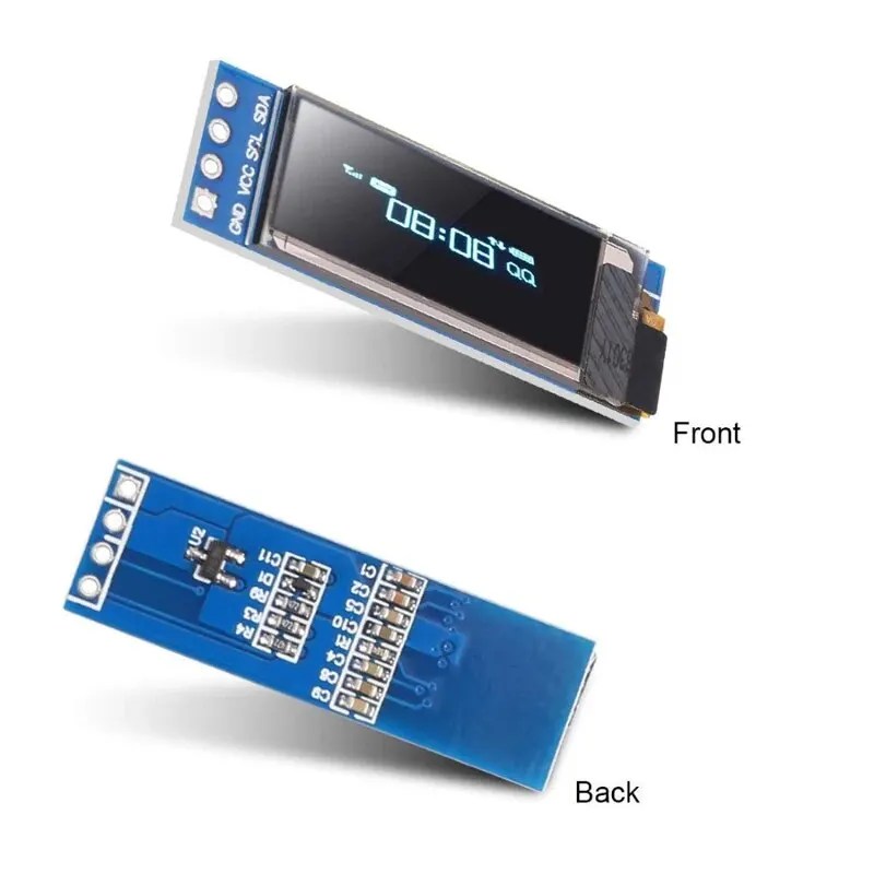 I2C OLED ekran modülü 0.91 inç I2C SSD1306 OLED ekran modülü beyaz/mavi I2C OLED ekran sürücüsü DC 3.3V ~ 5V Arduino için