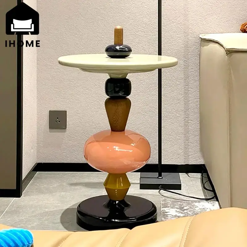 IHOME İskandinav yaratıcı yan masa Modern Minimalist kanepe hareketli köşe tasarımcı Net kırmızı şeker kabak küçük kahve mobilya yeni