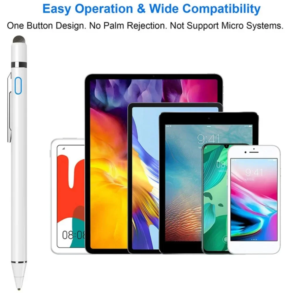 IOS Android apple pencil1 için evrensel Stylus kalem iPad hava Pro kalem dokunmatik kalem ile Huawei Xiaomi iPhone için uygun klip 2 in 1