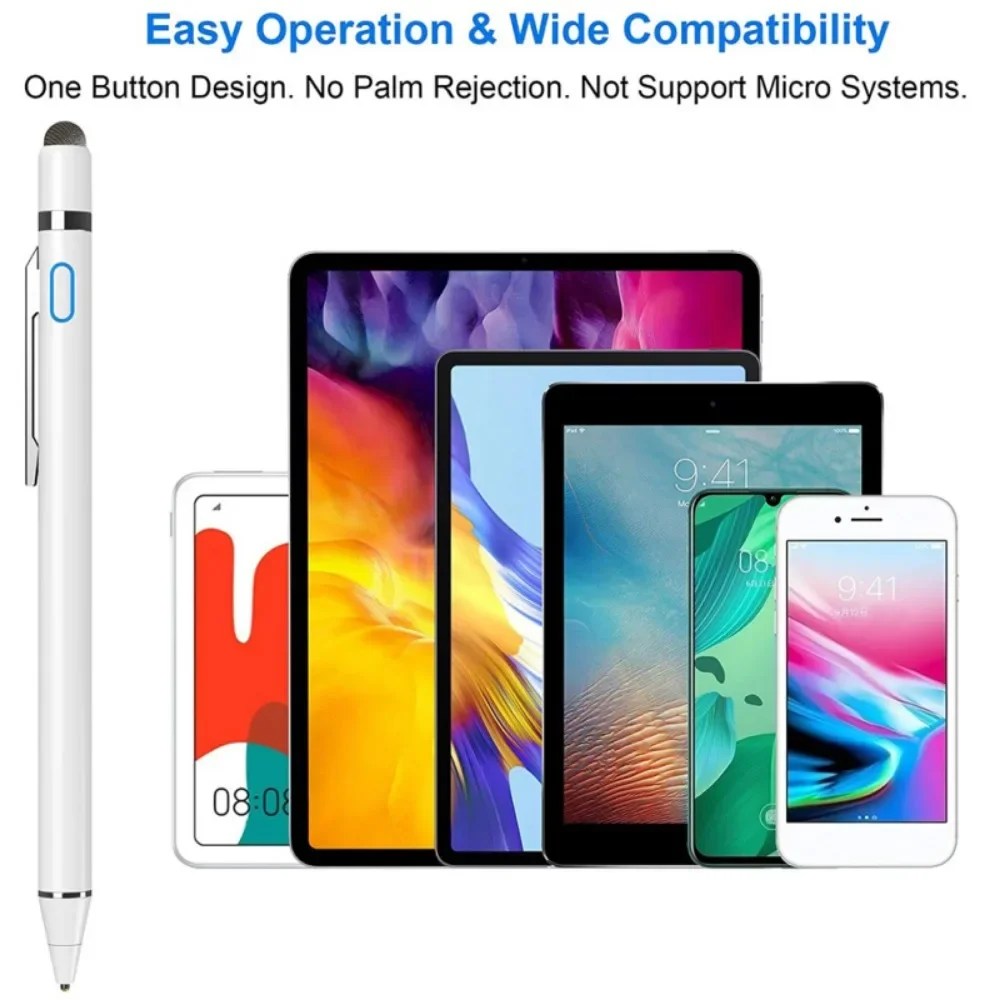 IOS Android apple pencil1 için evrensel Stylus kalem iPad hava Pro kalem dokunmatik kalem ile Huawei Xiaomi iPhone için uygun klip 2 in 1 - Görsel 3