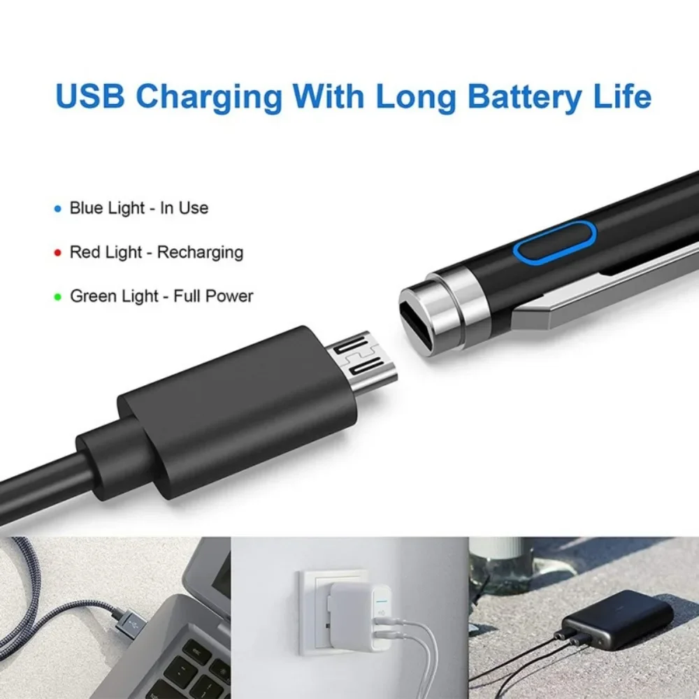 IOS Android apple pencil1 için evrensel Stylus kalem iPad hava Pro kalem dokunmatik kalem ile Huawei Xiaomi iPhone için uygun klip 2 in 1
