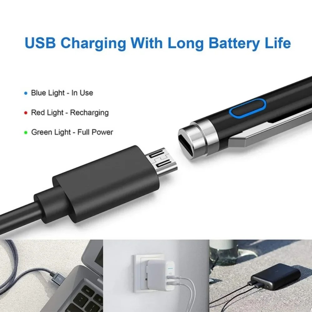 IOS Android apple pencil1 için evrensel Stylus kalem iPad hava Pro kalem dokunmatik kalem ile Huawei Xiaomi iPhone için uygun klip 2 in 1 - Görsel 6