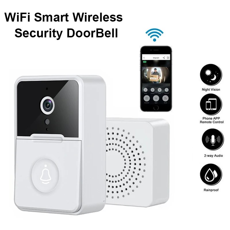 IP65 WIFI su geçirmez akıllı Video kamera görsel interkom gece görüş IP kapı zili PIR kablosuz Camer