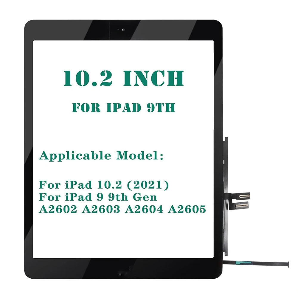 IPad 9 9 9 Gen 2021 A2603 A2604 iPad9 10.2 LCD dış dokunmatik ekran Digitizer ön cam ekran dokunmatik Panel değiştirme