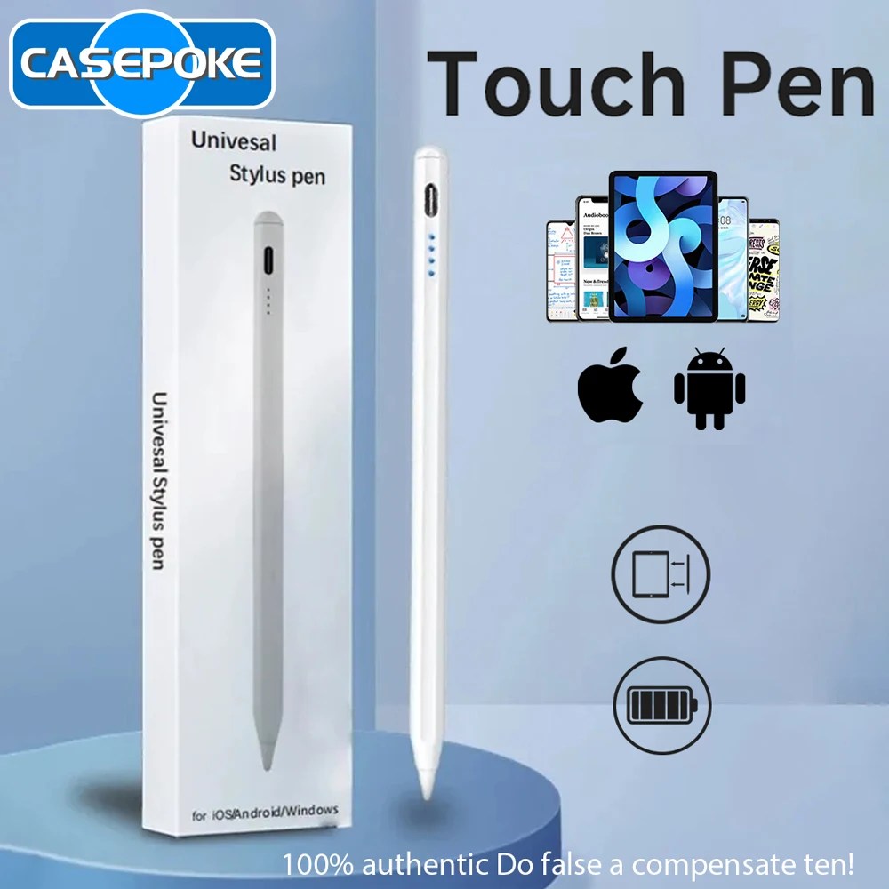 IPad iPhone için Android akıllı telefon Tablet kalem için Stylus kalem aksesuarları evrensellik kalem kutusu kalem ipuçları ile dokunmatik kalem