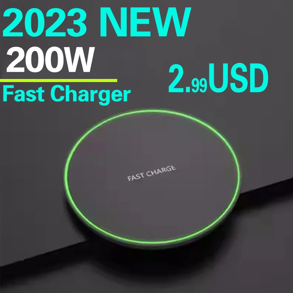 IPhone 14 için 200W kablosuz şarj pedi 13 12 11 Pro XS Max indüksiyon hızlı kablosuz şarj istasyonu Samsung Xiaomi Huawei