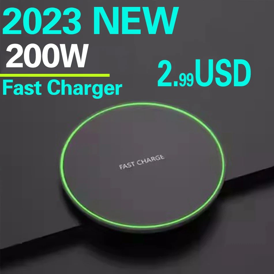 IPhone 14 için 200W kablosuz şarj pedi 13 12 11 Pro XS Max indüksiyon hızlı kablosuz şarj istasyonu Samsung Xiaomi Huawei