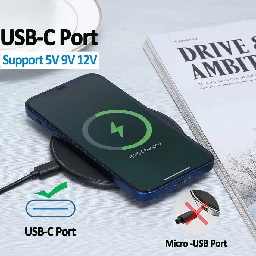 IPhone 15 için 30W kablosuz şarj Pad standı 14 13 12 11X8 Samsung Xiaomi telefon şarj indüksiyon hızlı şarj Dock istasyonu - Görsel 3