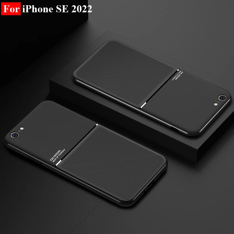 Iphone için SE 2022 durumda manyetik telefon kılıfı Coque IphoneSE 2020 durumda silikon Case arka için Hoesje Apple iPhone SE 2022 kapak