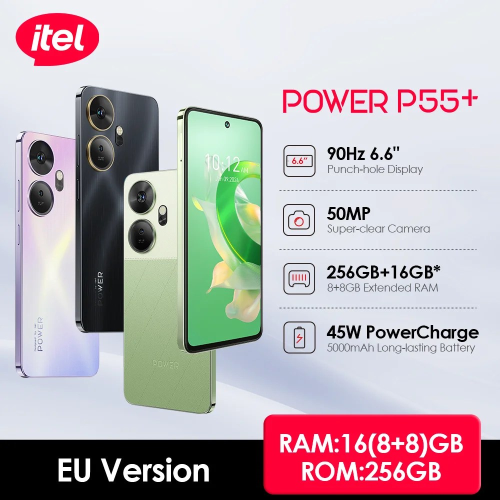 Itel iartı NFC + Smartphone 50MP süper net kamera NFC Mobilephone 90Hz 6.6 "Fullview ekran dinamik Bar cep cep telefonu