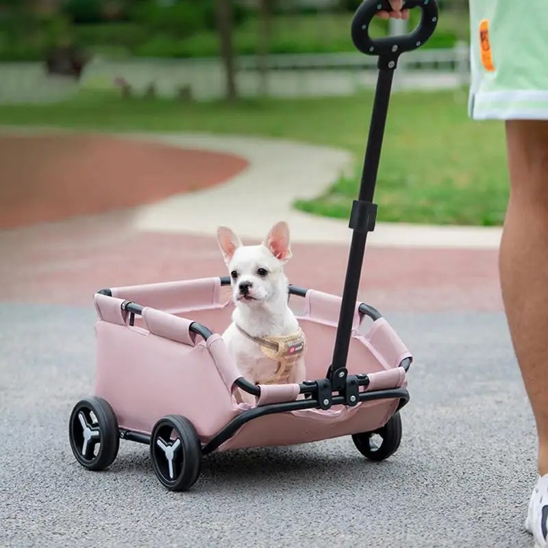 Köpekler için arabası haddeleme kedi taşıyıcı evcil hayvan taşıyıcı 4 tekerlekler hafif katlanır arabası köpek arabası gezileri alışveriş yürüyüşleri için