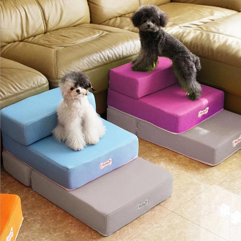 Köpekler için kaymaz hava Mesh taşınabilir kanepe, kanepe merdiven yatak, nefes ve yıkanabilir, yumuşak köpek oynarken, eğitim merdiven, 12Colo