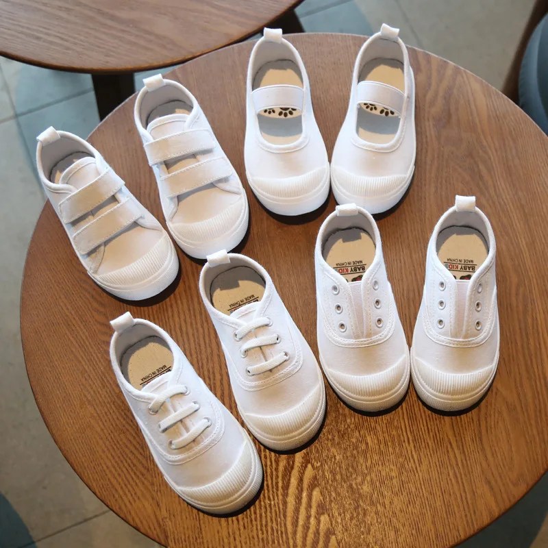 Kız erkek bebek kapalı ayakkabı için kanvas ayakkabı yumuşak taban kampüs çocuk ayakkabı kız için Sneaker Boy Niños lizazazasapatos için