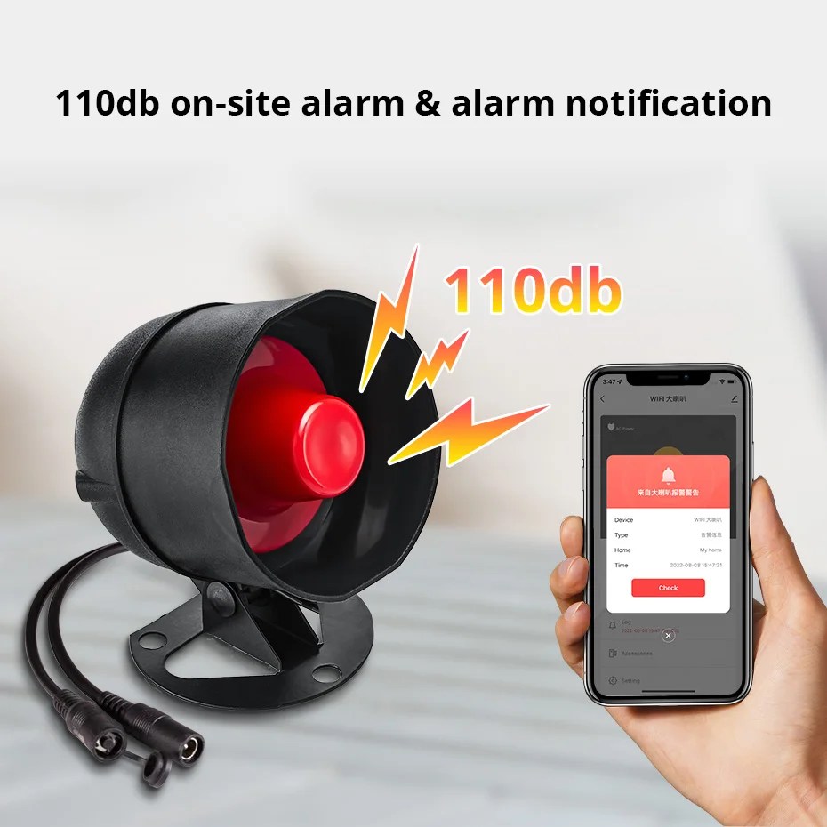 KERUI Tuya akıllı WIFI kablosuz güvenlik Alarm sistemi Siren 433Mhz ev hırsız hareket kapı sensörü uyumlu Google ev Alexa - Görsel 2